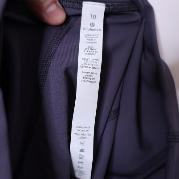 LULULEMON Wunder Under Crop Roll Down Scallop Full-On Moonwalk Women's 10 - Picture 9 of 9